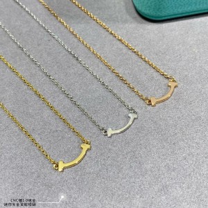 티파니 스마일 목걸이 (V-gold소재) (3COLOR)