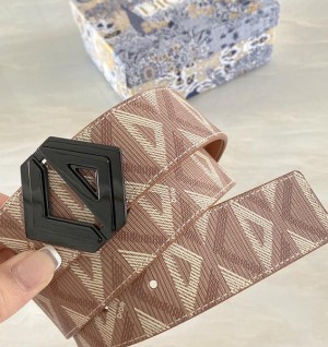 디올 CD 로고 다이아몬드 패턴 hit the road 벨트 4cm