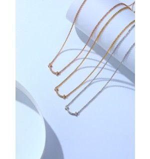 티파니 스마일 목걸이 (V-gold소재) (3COLOR) (1CM)
